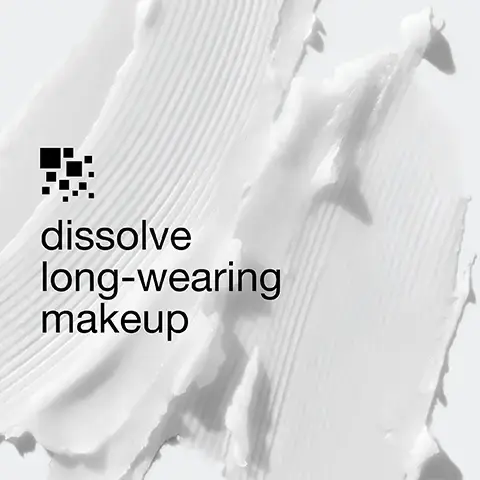 Image 1, dissolve long wearing makeup. image 2, safflower seed oil - helps dissolve makeup and leave skin feeling soft. image 3, free of fragrance, gluten, drying alcohol, sodiu, lauryl sulfate, sodium laureth sulfate, Image 4  Image of a Clinique skincare product display featuring a purple cleansing balm and a purple facial cleansing mousse alongside text that describes their benefits; visible text includes Our ultimate double cleanse, Take The Day Off. Every night, Step 1 Cleansing Balm Melts away tough face, eye, and lip makeup, SPF, and pollution, Step 2 Facial Cleansing Mousse Rinses away face makeup, dirt, oil and other impurities, and the Clinique logo.