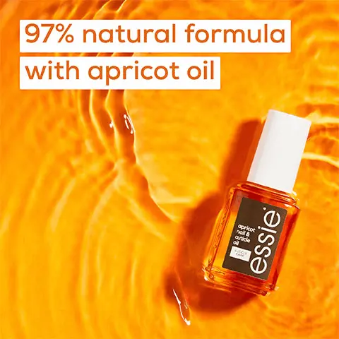 Image 1, 97% natural formula with apricot oil Image 2, benefits- quick absorbing, intensely conditioning. Image 3, before and after. Images show the cuticles before and after the use of the product