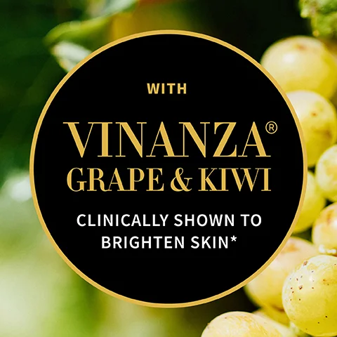 with vinanza grape and kiwi clinically shown to brighten skin