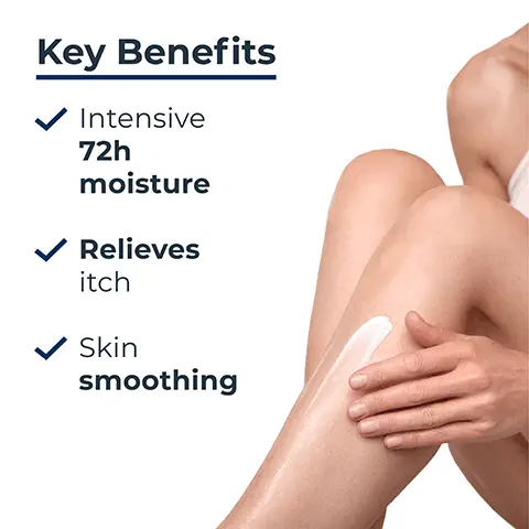 Image 1 - A woman is applying lotion to her hands with a smile, and the image includes text listing key benefits: Intensive 48h moisture, Immediately relieves dry, rough hands, Absorbs quickly.
Image 2 - A hand holding a tube of Eucerin Urea Repair hand cream with text on the right that reads Dry, rough skin, Moisturising, and For hands.
Image 3 - A close-up of a smooth, white cream with text labeling its ingredients, including 5% Urea, Ceramides, and Natural Moisturisers.
Image 4 - Image features a blue background with the text Clinically proven, Reduction of skin dryness and roughness, and a note about clinical grading and instrumental measurements.
Image 5 - Image shows three personal care products from Eucerin: a shower gel labeled as SHOWER GEL, a lotion labeled 10% LOTION, and a hand cream labeled HAND CREAM, with the heading Recommended Routine at the top.