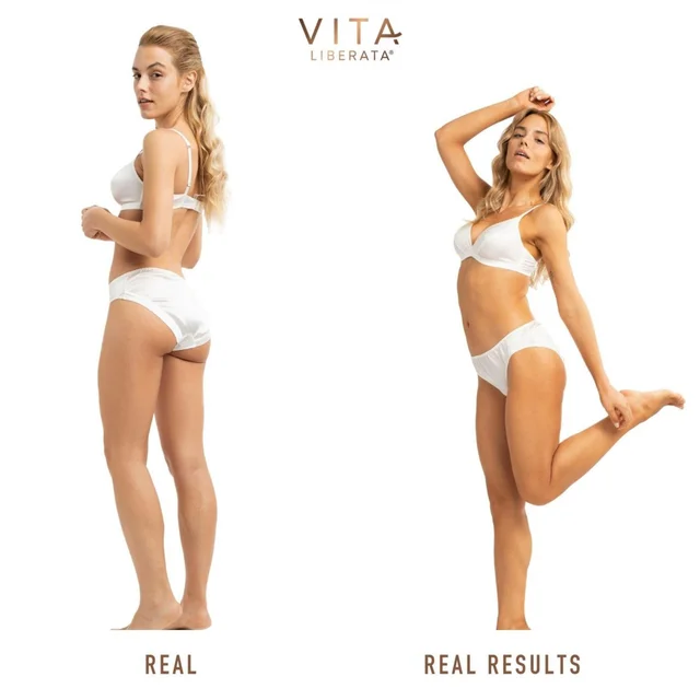 Image 1, Old and New packaging. Image 2, Real and Real Results before and after