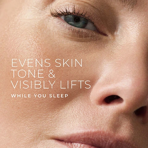 Image 1 - A close-up of a persons face showing an eye with long lashes, part of the nose, and mouth, with smooth skin, accompanied by the text EVENS SKIN TONE & VISIBLY LIFTS WHILE YOU SLEEP. Image 2 - An open light blue jar of Roc Multi Correxion Even Tone + Lift Night Cream with its gold lid angled beside it, revealing the white cream, is shown with accompanying text that states 90% SAW A VISIBLY MORE EVEN SKIN TONE, 97% SAW VISIBLY IMPROVED FIRMNESS, and the jar itself reads Roc CLINICALLY PROVEN MULTI CORREXION® EVEN TONE + LIFT NIGHT CREAM VISIBLY EVENS SKIN TONE & LIFTS 1.7 OZ (48G), with CLINICALLY PROVEN also appearing at the bottom of the image. Image 3 - A before and after image of dark skin showing a reduction in small bumps, with the left side labeled BEFORE and the right side labeled 8 WEEKS AFTER and UNRETOUCHED IMAGES, and CLINICALLY PROVEN RESULTS displayed at the top. Image 4 - A split-panel image features abstract blue liquid with bubbles and the text HEXYL-R COMPLEX™ TARGETS DARK SPOTS on the left, and abstract warm grey liquid with bubbles and the text NIACINAMIDE HELPS EVEN TONE on the right. Image 5 - A close-up of skin with a dollop of white cream and a black and white portrait of Dr. Mark Storm, with text reading: BOARD-CERTIFIED DERMATOLOGIST DR. MARK STORM I LOVE ITS RICH TEXTURE THAT MOISTURIZES DEEPLY WITHOUT FEELING GREASY.