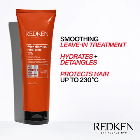 Image 1, smoothing leave in treatment. hydrates and detangles protects hair up to 230 degrees. image 2, anti frizz oil, provides frizz control, instantly smooths. image 3, babassu oil and smoothing complex helps fight frizz. provides humidity protection.