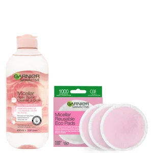 Garnier Makeup Remover Eco Pads and Rose Micellar Water Duo Set - undefined undefined