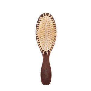 Christophe Robin New Travel Hairbrush with Natural Boar-Bristle and Wood - undefined undefined