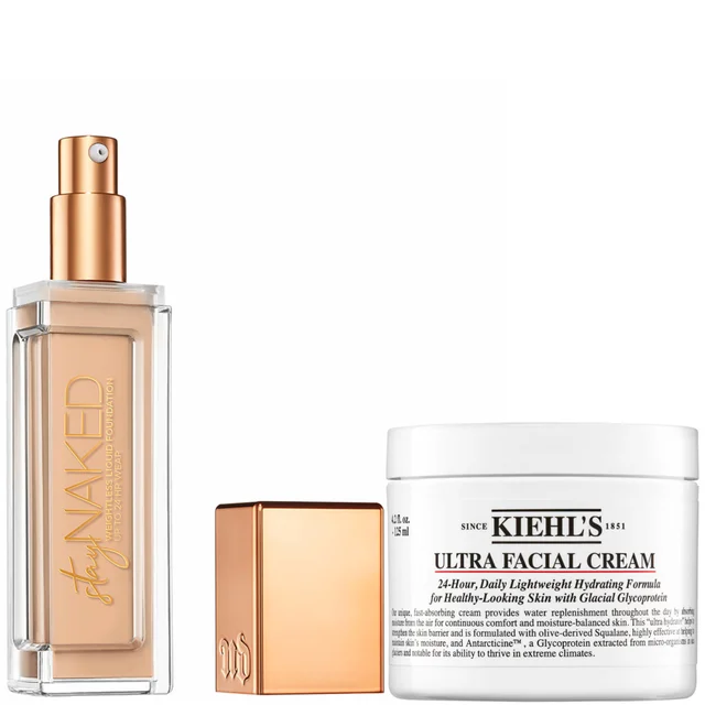 Urban Decay Stay Naked Foundation x Kiehl's Ultra Facial Cream 50ml Bundle (Various Shades)