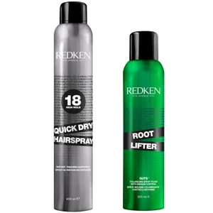 Redken Styling Root Lifting Hair Spray and Quick Dry Hair Spray Bundle - undefined undefined