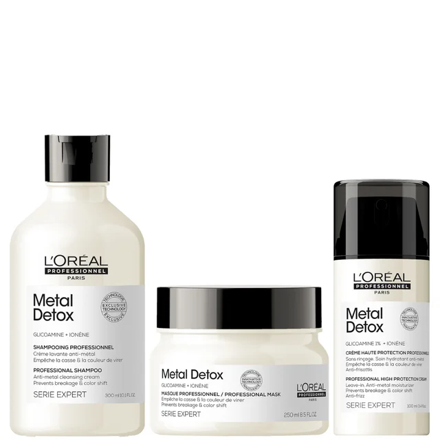 L'Oréal Professionnel Metal Detox Shampoo Masque and Leave-in Cream Bundle