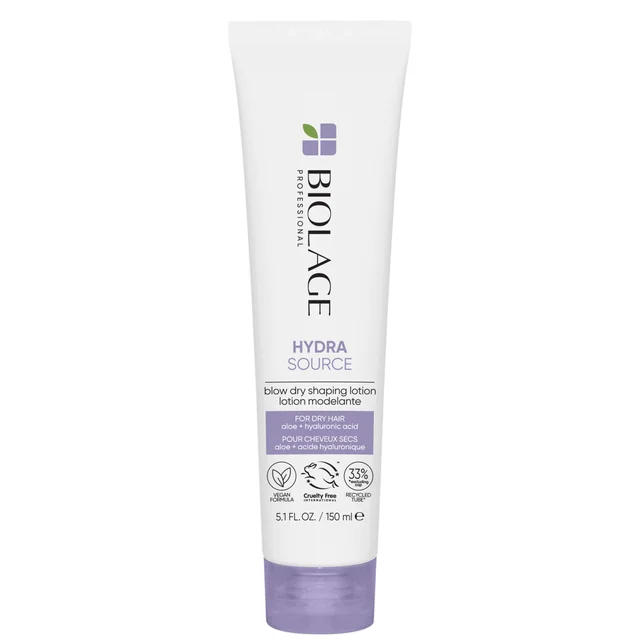 Biolage HydraSource Blow Dry Shaping Lotion with Aloe and Hyaluronic Acid For Dry Hair 150ml