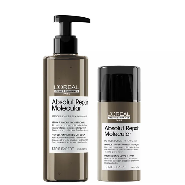 L'Oréal Professionnel Serie Expert Absolut Repair Molecular Rinse-off Serum and Mask Duo for Damaged Hair