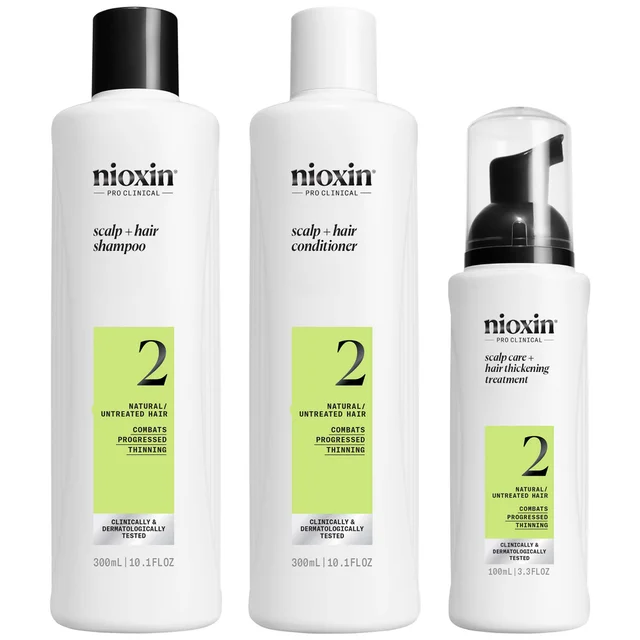 NIOXIN Scalp and Hair Thickening System 2 for Natural Hair with Progressed Thinning Loyalty Kit