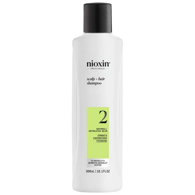 NIOXIN Scalp and Hair Thickening System 2 Shampoo for Natural Hair with Progressed Thinning 300ml