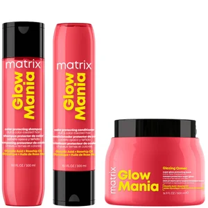 Glow Mania Colour Protecting Shampoo, Conditioner, & Mask Trio for Coloured Hair - undefined undefined