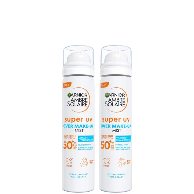 Garnier Ambre Solaire Over Makeup Super UV Protection Mist SPF50+ 75ml Duo