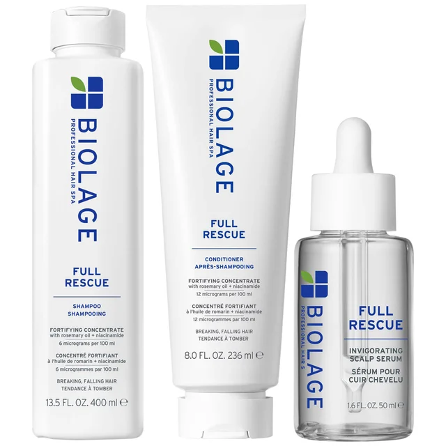 Biolage Full Rescue Shampoo 400ml, Conditioner 236ml and Oil-Balancing Serum 50ml Bundle